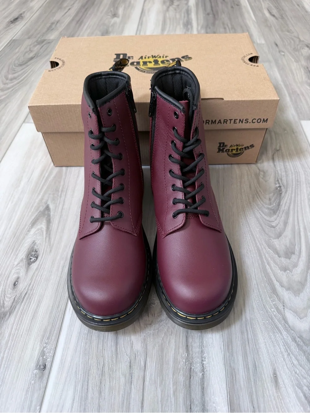 Dr. Martens 1460 Y Cherry Red Boots Women’s 7 Youth 6 NIB